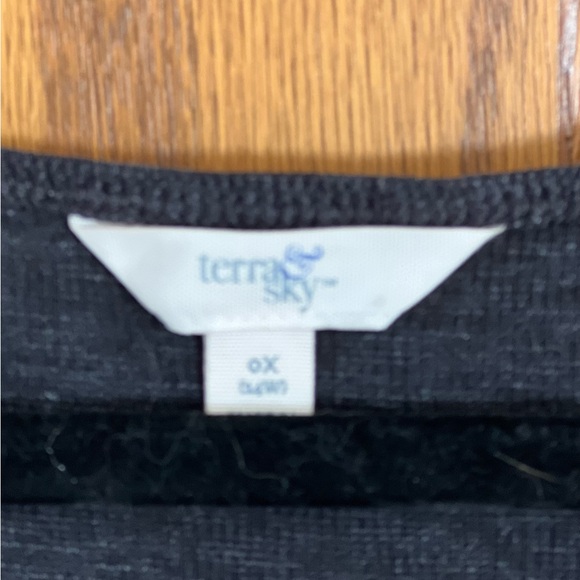 Terra & Sky Dark Gray Peplum Tank Top size 14 - Picture 3 of 4